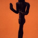 Camposanto-Olmedo (SS). Bronzetto di orante di fattura siro-palestinese (fine II-inizi I millennio a.C.).