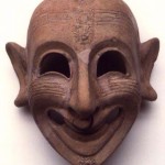 S. Sperate (CA). maschera maschile apotropaica ghignante di età punica (V sec. a.C.).