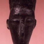 Decimoputzu (CA). Bronzetto figurato di Sardus Pater (?) (VII sec. a.C.).