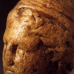 Antas - Fluminimaggiore (CA). Testa bronzeo di età punica raffigurante Sid con berretto frigio.